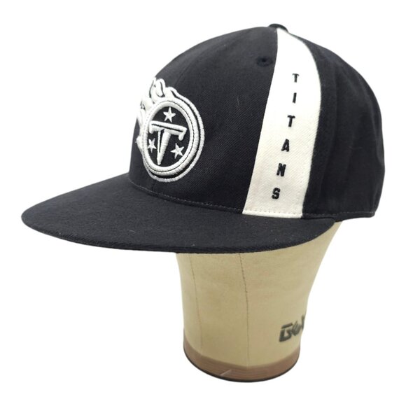 Tennessee Titans NFL Fitted Wool Cap 7 1/4 Mitchell Ness Vintage 00s Trucker Hat - Picture 3 of 14